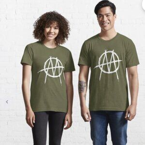 MINISTRY LOGO ARMY GREEN COTTON T-SHIRT UNISEX NEW NEVER WORN